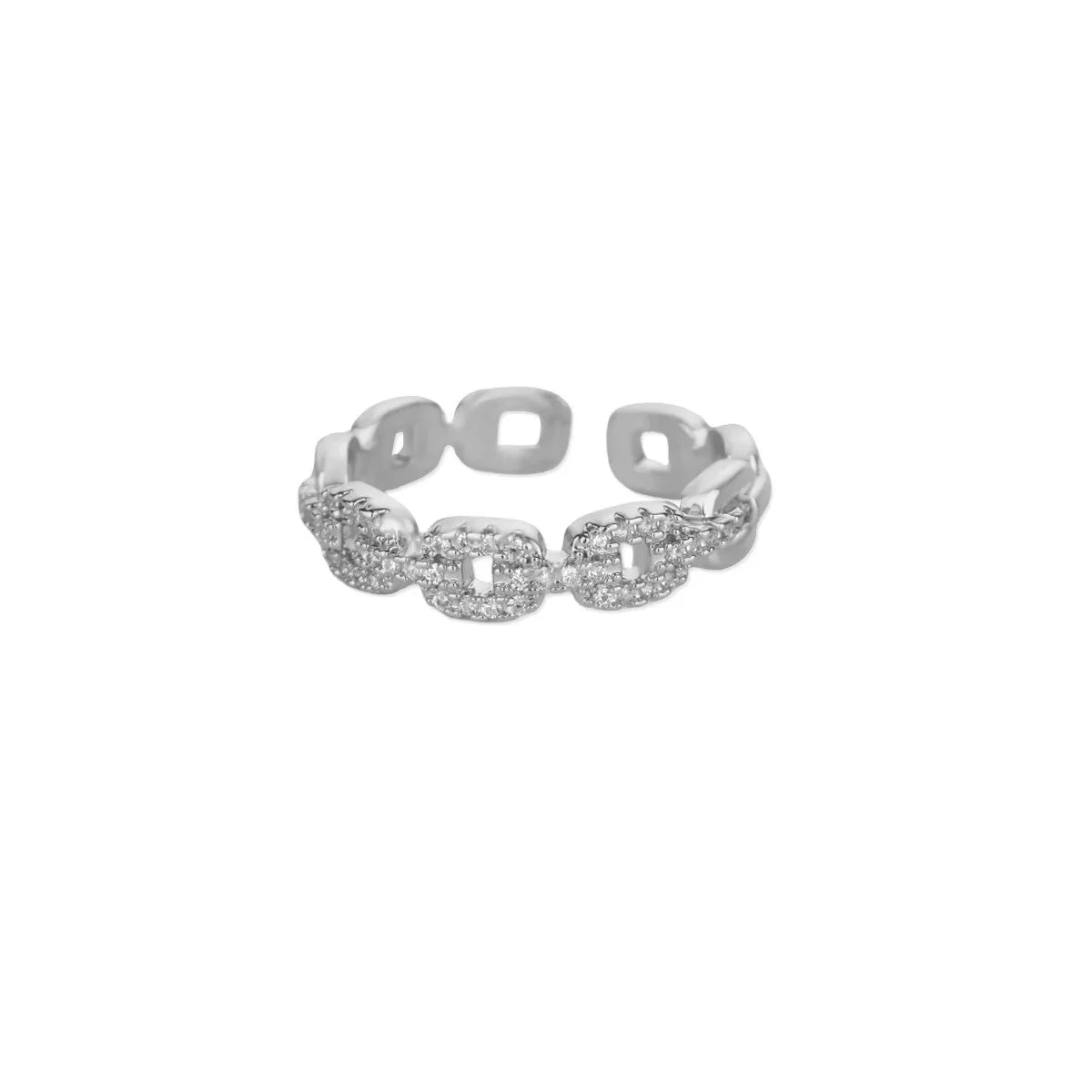 Zirkon Geometrische Ringe Für Frauen Gold Farbe Edelstahl Öffnung Ring