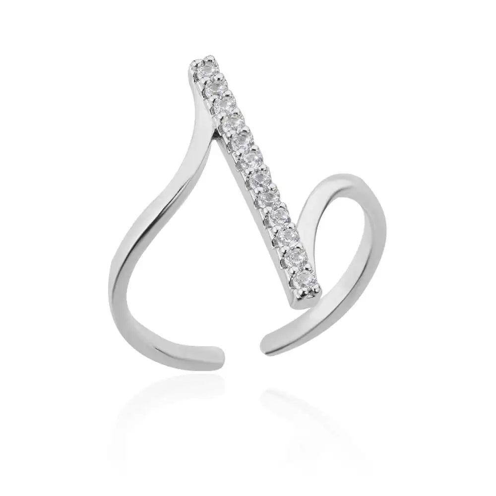 Zirkon Geometrische Ringe Für Frauen Gold Farbe Edelstahl Öffnung Ring